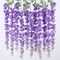 6Pcs Purple Wisteria Hanging Flowers 48" Silk Wisteria Artificial Flowers